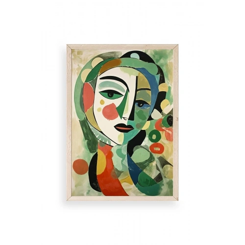 Soyut Kadın Ahşap Çerçeveli Tablo 23 x 30