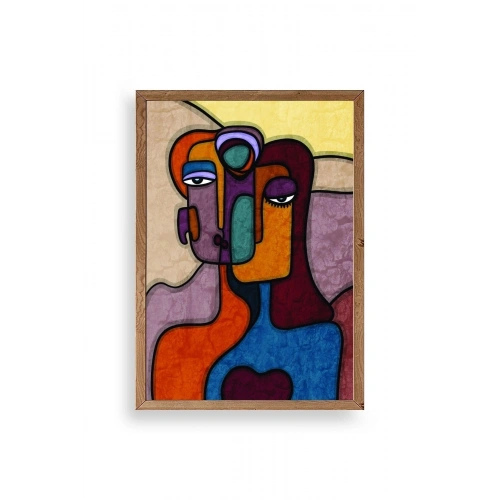 Soyut Kadın Ahşap Çerçeveli Tablo 30 x 42
