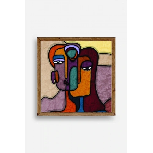 Soyut Kadın Ahşap Çerçeveli Tablo 50 x 70