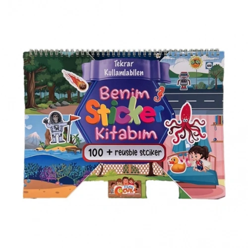 Sticker Kitabı Seti 1 Adet Eğlenceli Tasarımlar