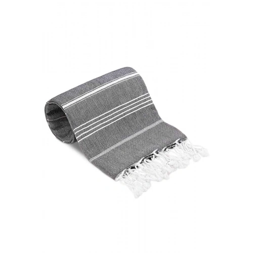 Summer Wind Soft 100% Cotton Peshtemal 100x180 cm Black