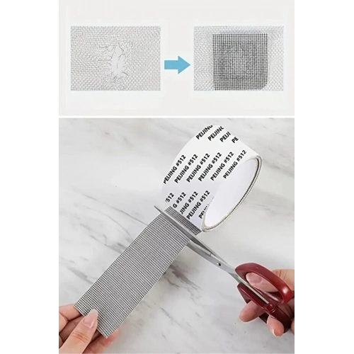 SÜPER Güçlü Yapışkanlı Pencere Tamir Bandı, 2 Mt X 5 Cm Böcek Önleyici Yama Bandı