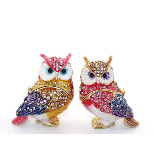 Набор из 2 сов с кристаллами Swarovski