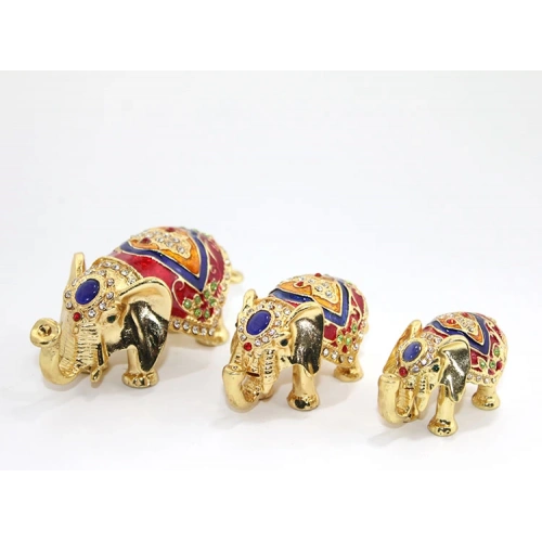 Swarovski Stone 3-Piece Elephant Figure Model 3