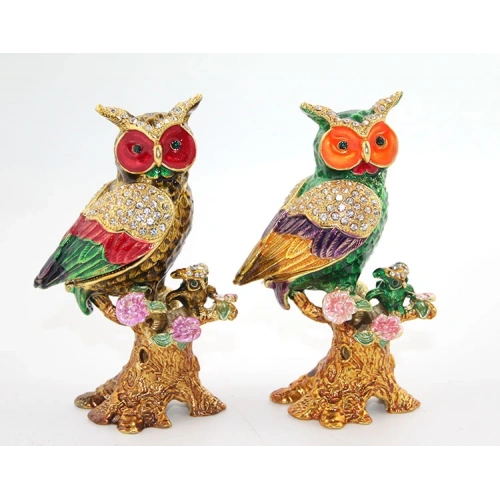 Сова с кристаллами Swarovski