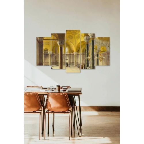 Tarihi Manzara 5 Parçalı Mdf Tablo 60 x 100