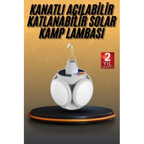 Taşınabilir 5 Kanatlı Solar Lamba Usb Şarjlı Bahçe