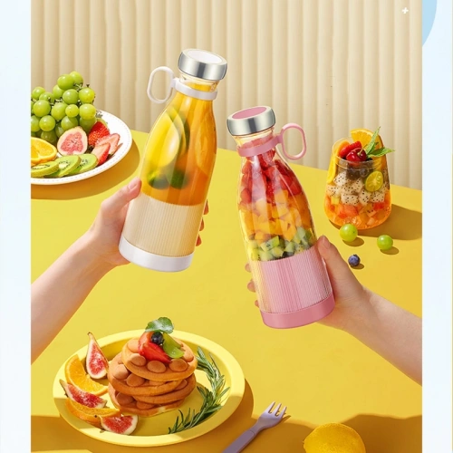 Taşınabilir Blender, Taşınabilir Mini Hızlı Blender 350ml Meyve Sıkacağı Kupası, Kablosuz Şarjlı, Smoothie Milkshake Suyu Bebek Maması için 4 Bıçaklı (5365)