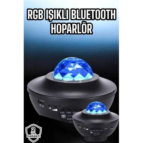 Taşınabilir Bluetooth Projektör Yıldız Gece Lambası 1 Adet