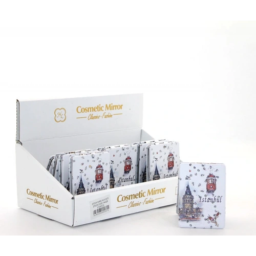 Taşlı İstanbul Tasarımı El Aynası İnce Model 9