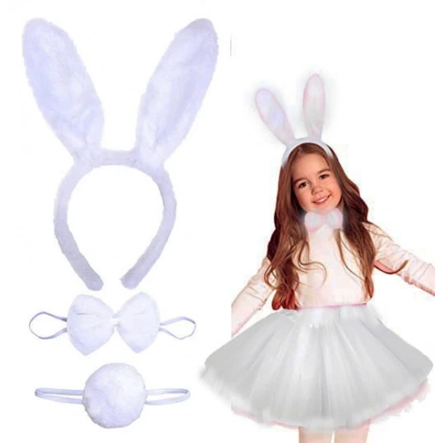 Rabbit Costume Set White Color Child Size