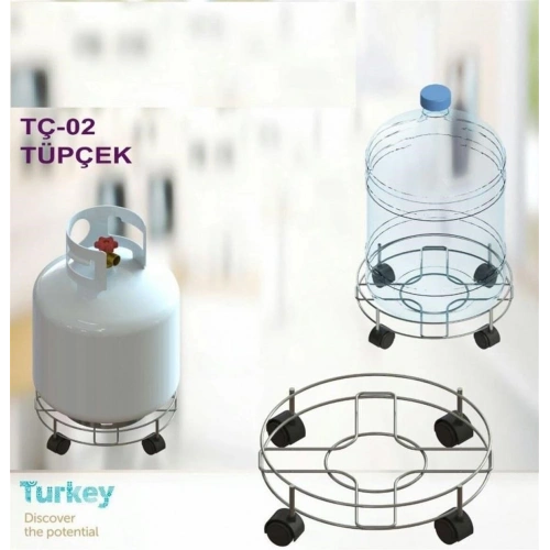 Tekerlekli Tüp Saksı ve Damacana Altlığı Taşıyıcısı El Arabası (5365)