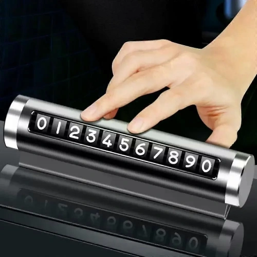 Telefon Numarası Plaka Silindiri Ayarı Renkli Metal Alüminyum Araba Geçici Park Kartı Evrensel Moda Oto Aksesuarları (5365)