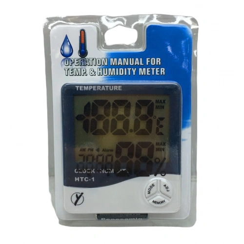 TEMPERATURE HTC-1 DİJİTAL SAAT - SICAKLIK - NEM ÖLÇER (5365)