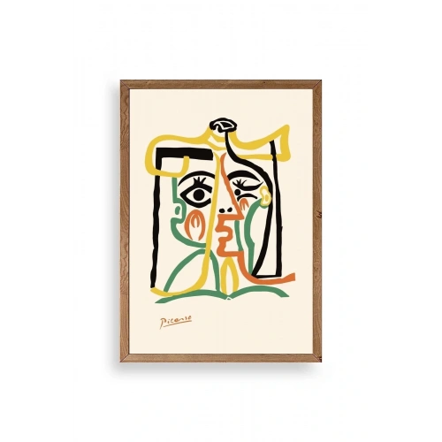 Tete de Femme Ahşap Çerçeveli Tablo 17 x 23