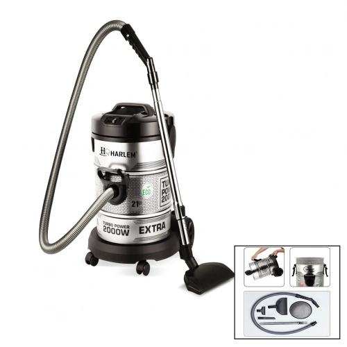TORBASIZ - KURU VAKUMLU - METAL KASA ELEKTRİKLİ SÜPÜRGE 21LT - 2850W HSV-622DVC (5365)