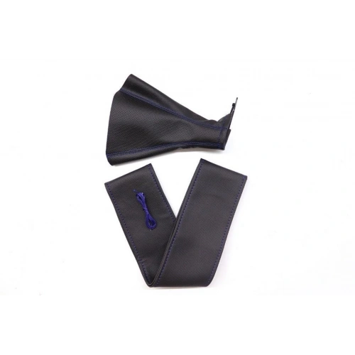 Tüm Araçlara Uyumlu Direksiyon Kılıfı Ve Vites Körüğü Siyah Vinil Mavi