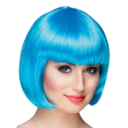 Turkuaz Renk Parti Peruğu Küt Saç (5365)