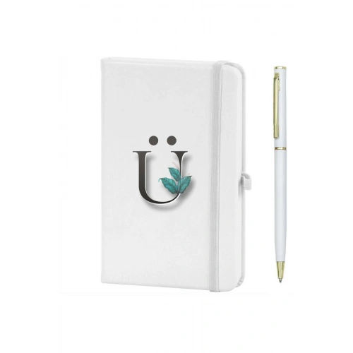 Ü Harfi Çiçek Baskılı Defter