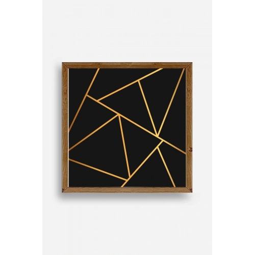 Üçgen Ahşap Çerçeveli Tablo 50 x 50
