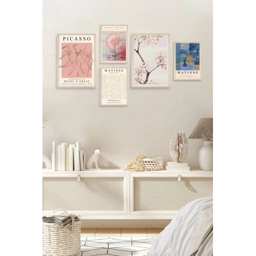 Ünlü Tablo Seti 5li Tablo 30 x 40