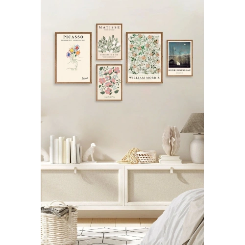 Ünlü Tablo Seti 5li Tablo 30 x 40