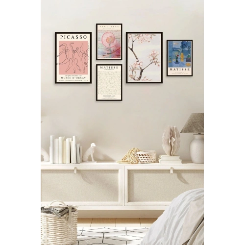 Ünlü Tablo Seti 5li Tablo 30 x 40