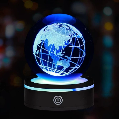 USBli Dünya Tasarımlı Dönen Cam Küre