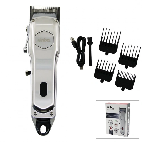 USB ŞARJLI - DİJİTAL GÖSTERGE  SAÇ - SAKAL KESME TRAŞ MAKİNESİ  ÇELİK GÖVDE - KOLLU TARAK AYARI SHC-1905 (5365)