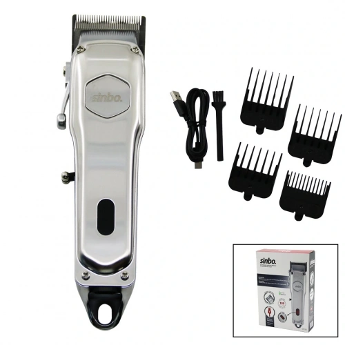 USB ŞARJLI - DİJİTAL GÖSTERGE  SAÇ - SAKAL KESME TRAŞ MAKİNESİ  ÇELİK GÖVDE - KOLLU TARAK AYARI SHC-1905 (5365)