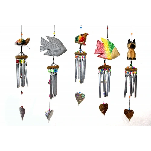 Üstü Ahşap Altı Metalli Rüzgar Çanı