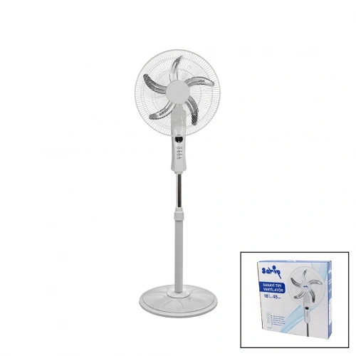 Uzaktan Kumandalı Vantilatör - Sanayi Tipi - 5 Metal Pervaneli - 3 Kademe Hız Ayarlı