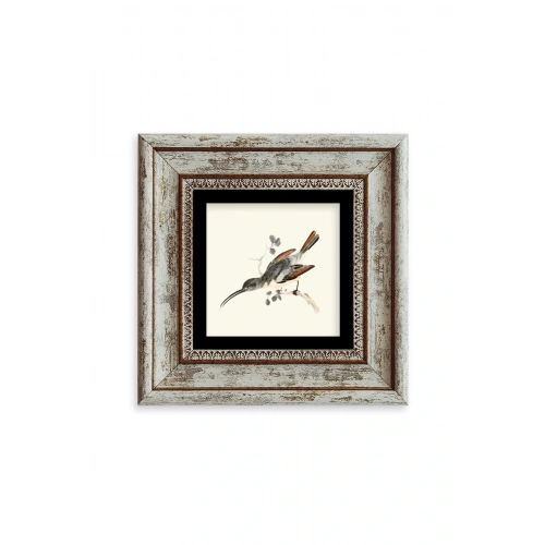 Uzun Gaga Çerçeveli Taş Tablo 20 cm