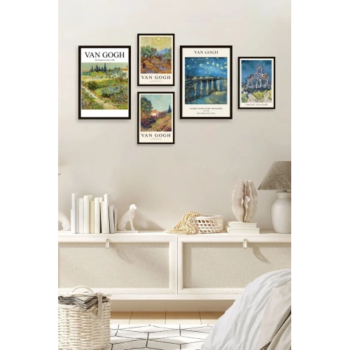 Van Gogh 5li Tablo 30 x 40