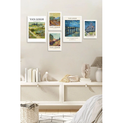 Van Gogh 5li Tablo 30 x 40