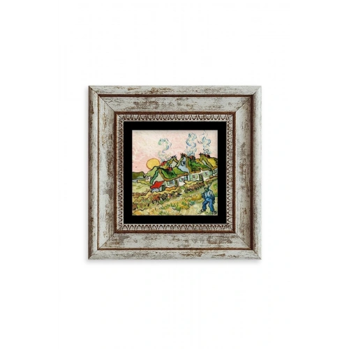 Van Gogh Çerçeveli Taş Tablo 20 cm