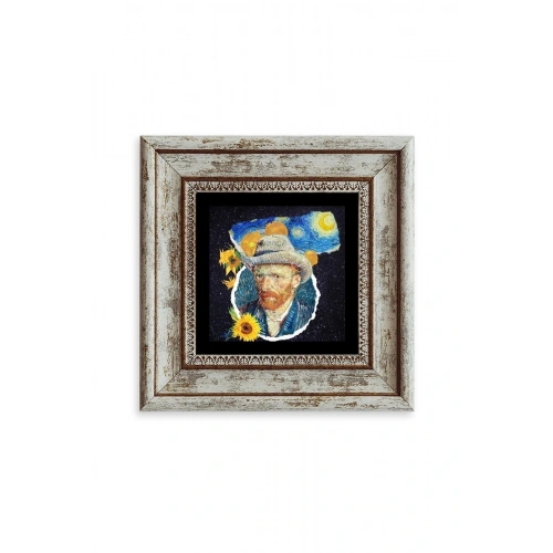 Van Gogh Çerçeveli Taş Tablo 20 cm