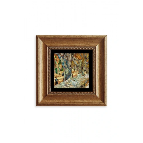 Van Gogh Çerçeveli Taş Tablo 20 cm