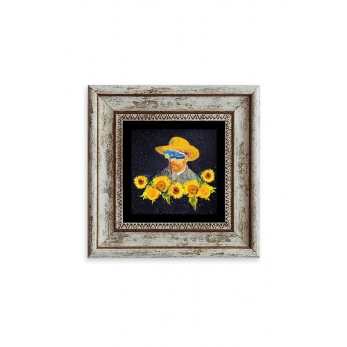 Van Gogh Çerçeveli Taş Tablo 20 cm