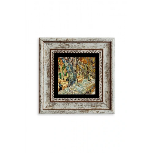Van Gogh Çerçeveli Taş Tablo 20 cm