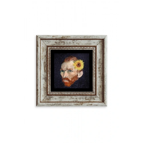Van Gogh Çerçeveli Taş Tablo 20 cm