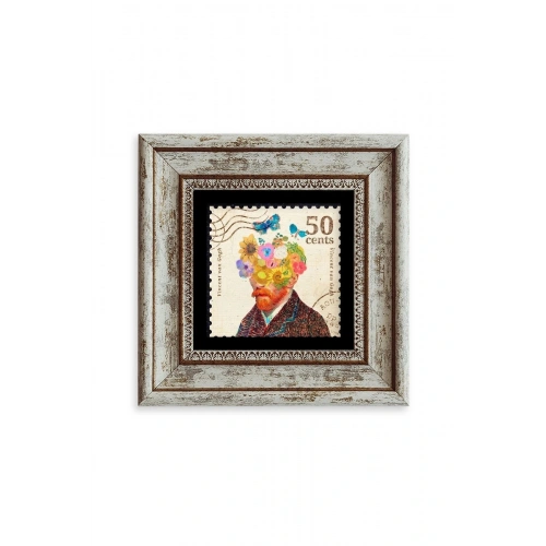 Van Gogh Çerçeveli Taş Tablo 20 cm