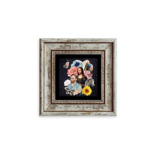 Van Gogh Çerçeveli Taş Tablo 20 cm