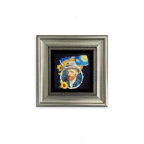 Van Gogh Çerçeveli Taş Tablo 20 cm