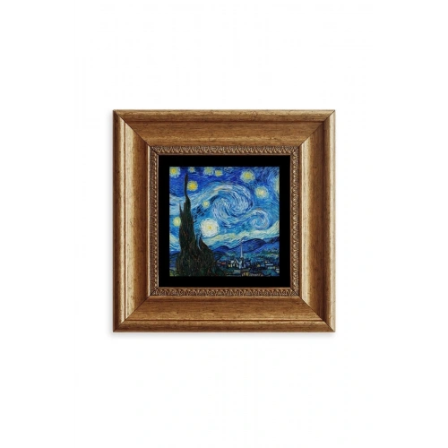 Van Gogh Çerçeveli Taş Tablo 20 cm