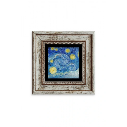 Van Gogh Çerçeveli Taş Tablo 20 cm