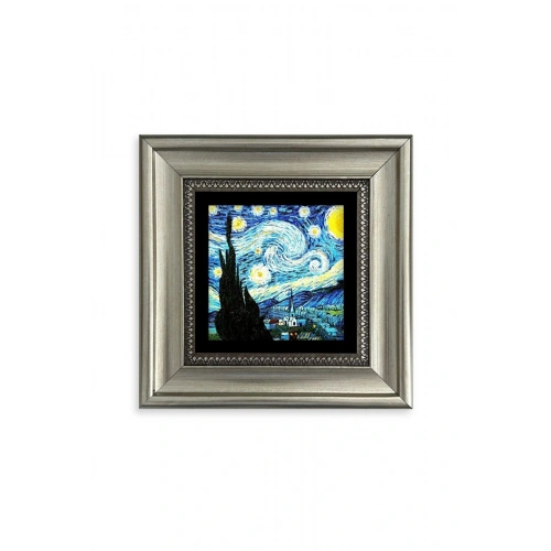 Van Gogh Çerçeveli Taş Tablo 20 cm