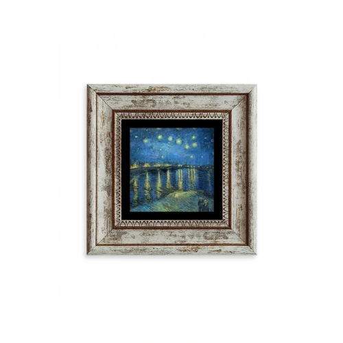 Van Gogh Çerçeveli Taş Tablo 20 cm