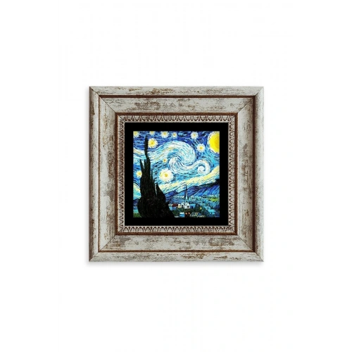 Van Gogh Çerçeveli Taş Tablo 20 cm