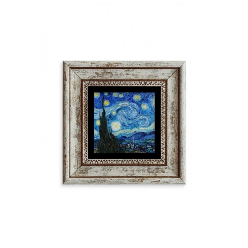 Van Gogh Çerçeveli Taş Tablo 20 cm